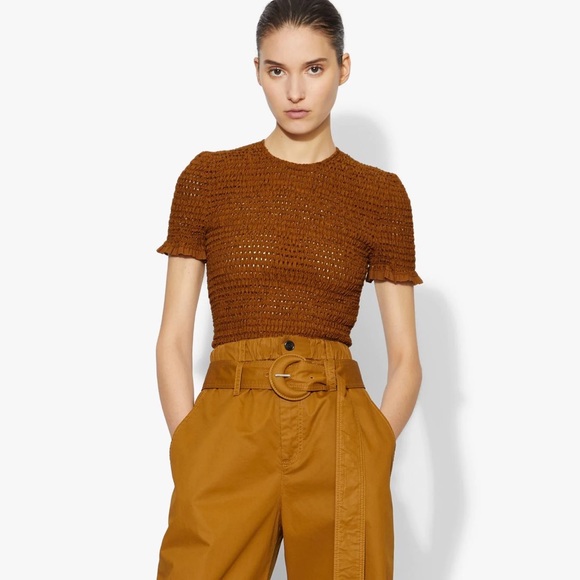 proenza schouler broderie anglaise smocked top - Picture 3 of 3